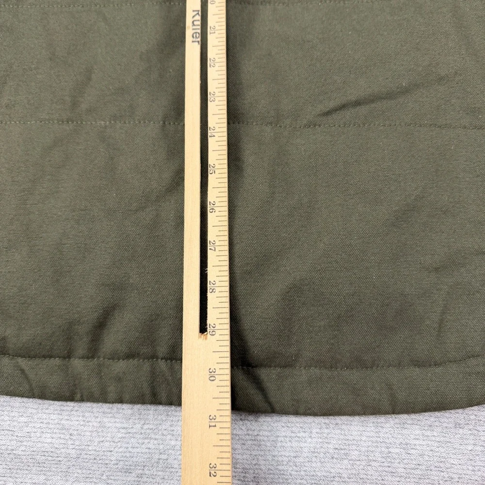 Wrangler‎ Workwear Mens XL Canvas Quilted Utility Vest Olive Green Full Zip